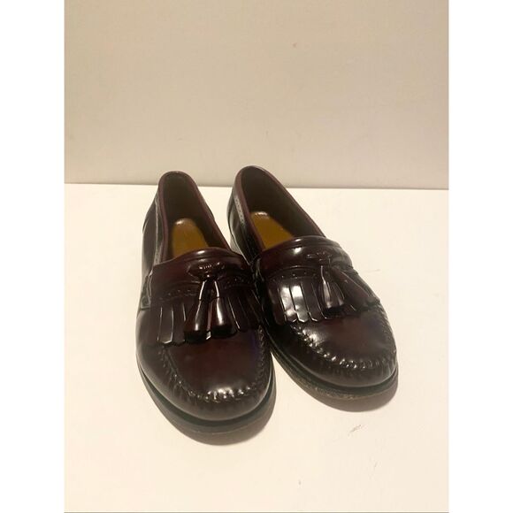 G.H. Bass Weejuns Tassel Loafer Leather Burgundy Mens 10D Preppy Classic main image 4